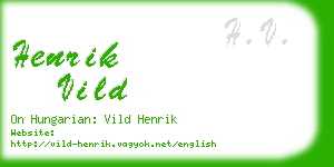 henrik vild business card